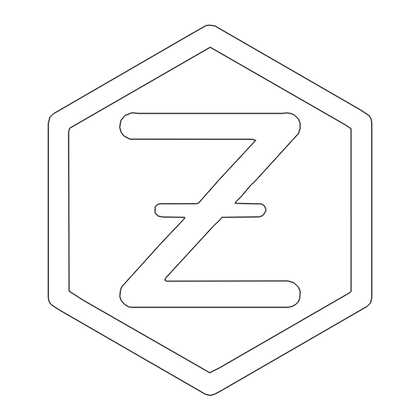 The same logo as closed outlines