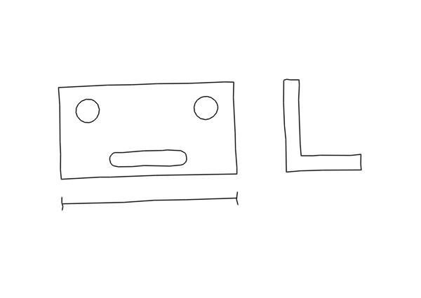 The sketch's lines as single CAD lines
